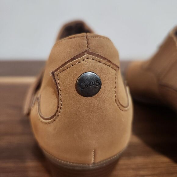 Sam Edelman Circus Hermosa Fringe Brown Ankle Boots Bootie 8.5 Western Saddle - Picture 8 of 11